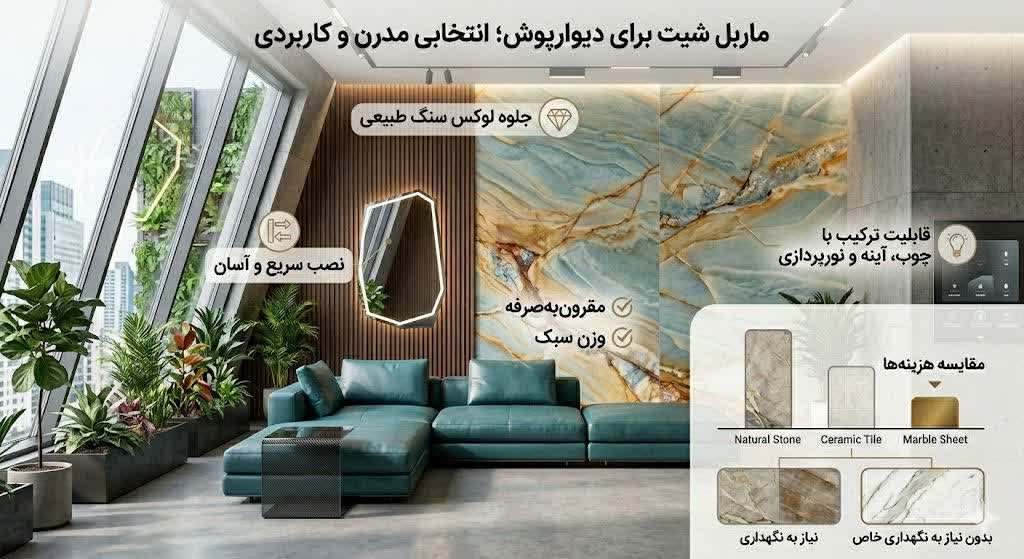 ماربل شیت برای دیوارپوش؛ انتخابی مدرن و کاربردی