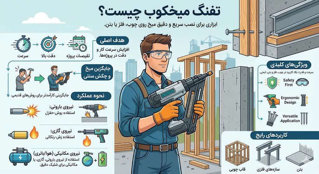 تفنگ میخکوب چیست و چگونه کار میکند؟