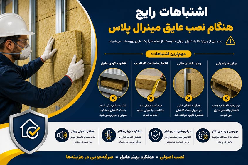عایق پشم معدنی مینرال کی پلاس