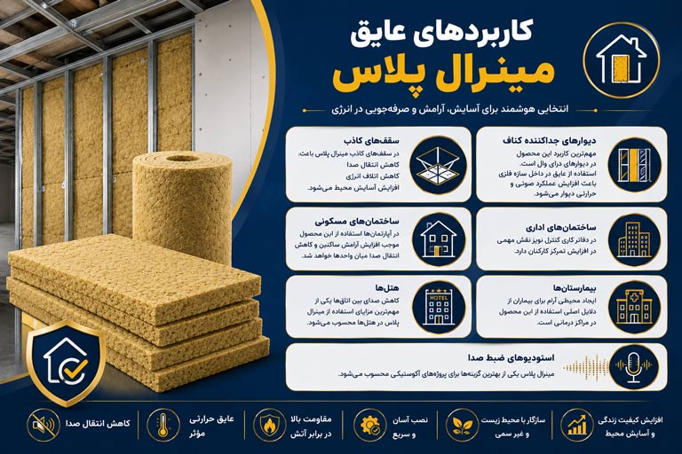 عایق پشم معدنی مینرال کی پلاس